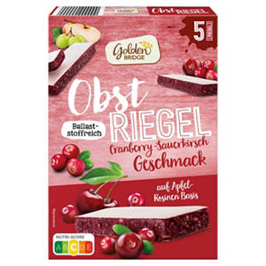 Obstriegel 5 x 30 g, Cranberry-Kirsche