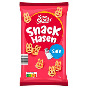 Snack-Hasen 125 g, Salz