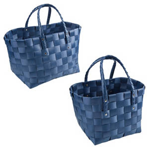 Weidenkorb 2er-Set, Blau