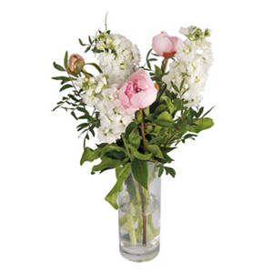 Stocks and Peony Bouquet