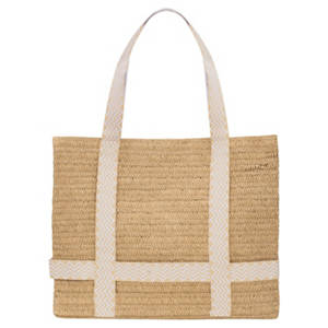 Strohtasche, Beige