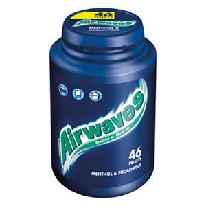Airwaves Menthol & Eucalyptus Sugar Free Chewing Gum Bottle 46 Pieces