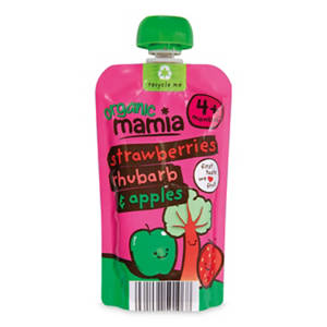 Organic Strawberries, Rhubarb & Apples Pouch