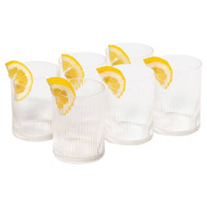 Glas-Getränkespender oder Gläser, Gläser 6er-Pack, Klar
