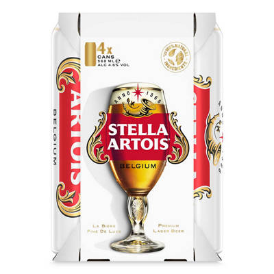 STELLA ARTOIS Premium Lager 4 Pack product image