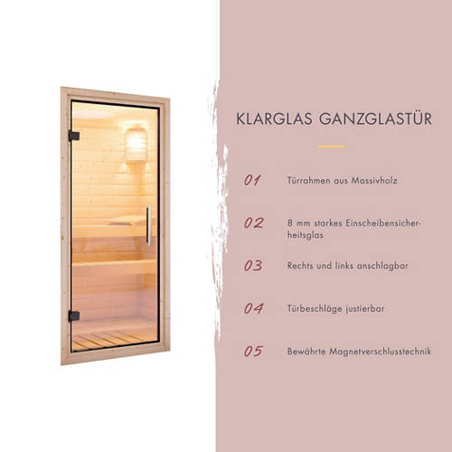 Details 3, Karibu Saunahaus Melo 3 anthrazit Außensauna inkl. 9 kW Ofen