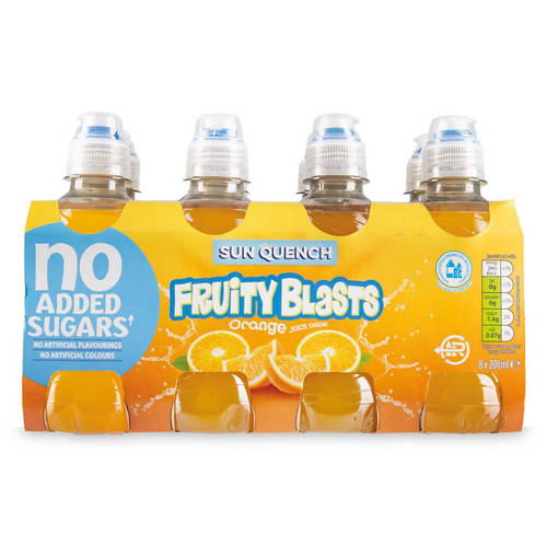 Front shot 2, Fruity Blasts Orange Juice Drink 8 Pack