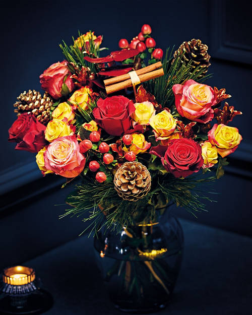 Front shot 1, Festive Rose Bouquet