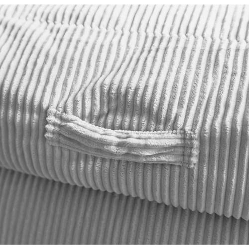 Details 4, Sitzsack COZY inkl. Hocker, hellgrau