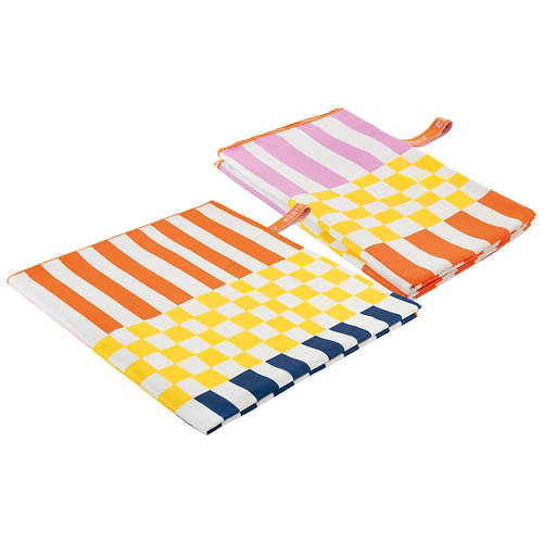 Groupe 1, Linge de plage, motif géométrique, multicolore, 170 x 190 cm