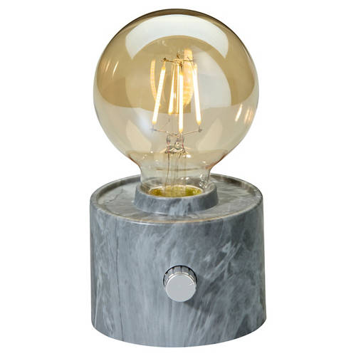 Vorderansicht 1, Kabellose Vintage Leuchte, Stein