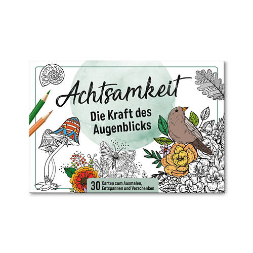 Vista frontale 1, Cartoline da colorare, Attenzione