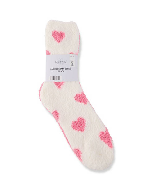 Front shot 2, Ladies' Fluffy Socks 2 Pack