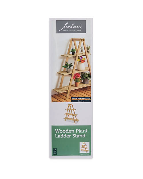 Front shot 2, Wooden Plant Ladder Stand