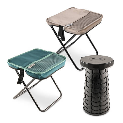 Groupe 1, Tabouret de camping, pliable, noir