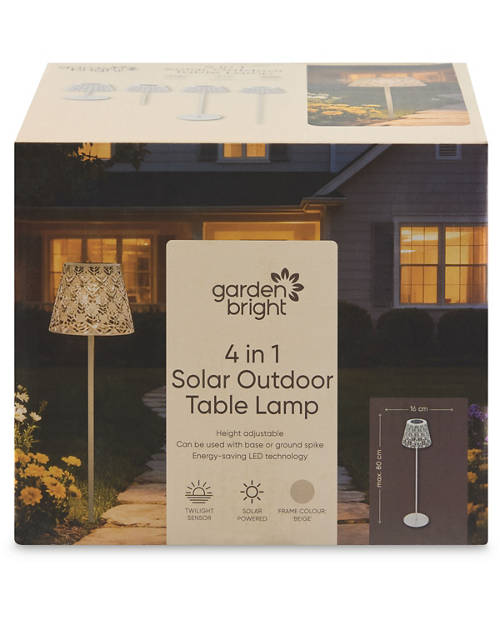 Front shot 2, Solar Outdoor Table Lamp