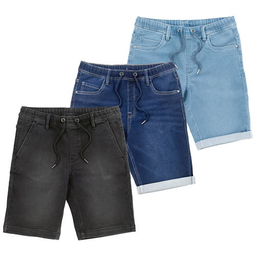 Gruppo 1, Pantaloncini felpati di jeans da uomo, azzurro, M
