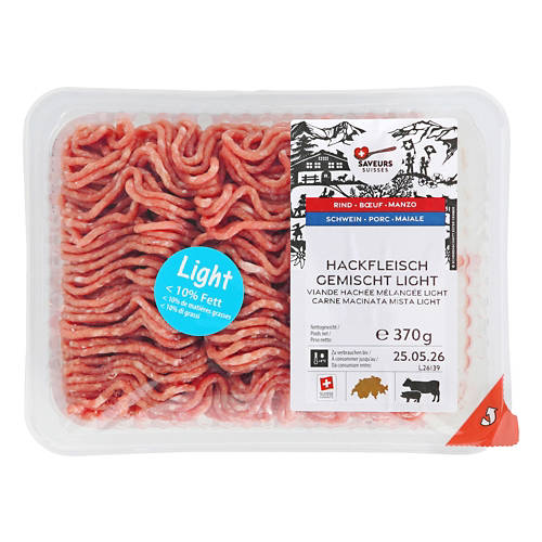 Vorderansicht 2, Hackfleisch, gemischt, light