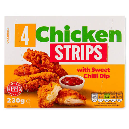 Chicken Strips 4 Pack with Sweet Chilli Dip