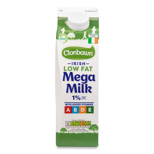 Irish Low Fat Mega Milk 1l