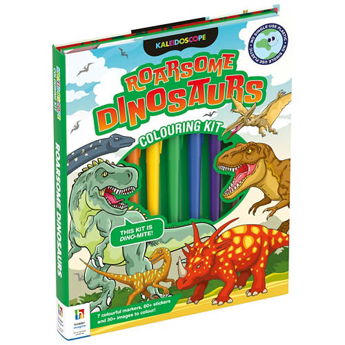 Vista frontale 1, Libro da colorare «Caleidoscopio», dinosauri fantastici