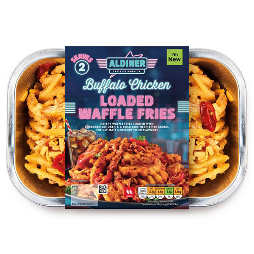 Buffalo Chicken Loaded Waffle Fries