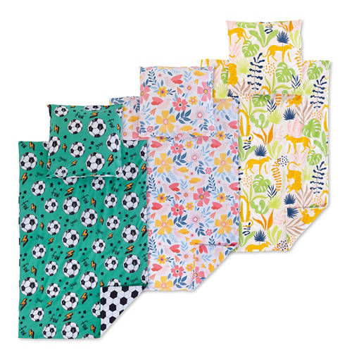 Gruppo 1, Biancheria da letto per bambini, giungla, 160x210+ 65x100