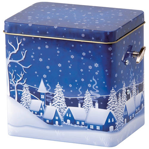 Vista frontale 1, Scatola decorativa con assortimento di dolci, blu