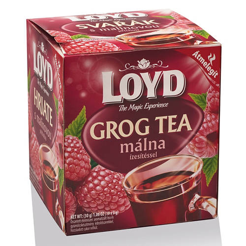 Elölnézet 1, Grog tea, málnás, 10 filter