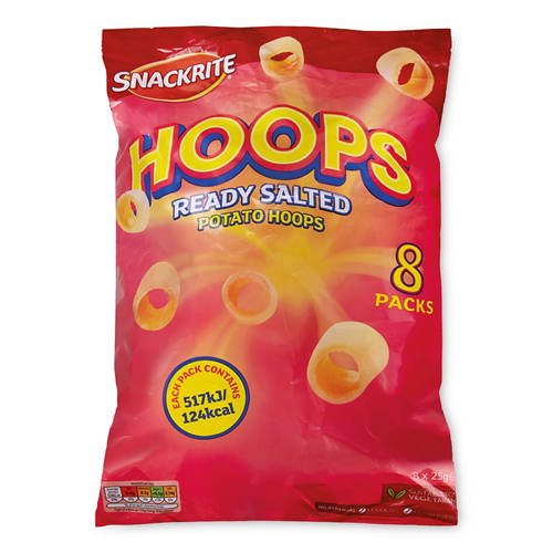 Ready Salted Potato Hoops 8 Pack
