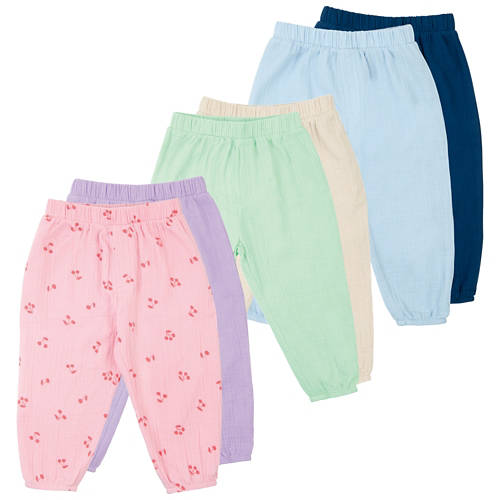 Gruppo 1, Pantaloncini in mussola per bebè, confezione doppia, rosa/lilla, 62/68