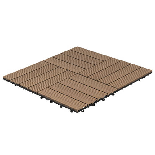 Details 2, WPC Klickfliesen BAVARO Teak 3 m²