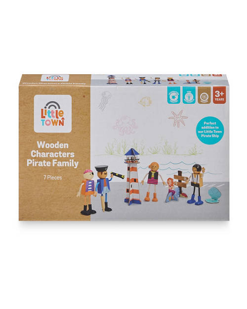 Front shot 2, Wooden Characters Family Set