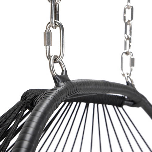 Details 1, Hängesessel LOMA, 2 Sitzer Schwarz