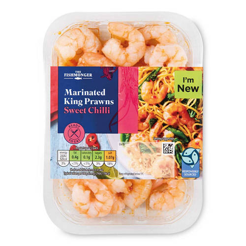 Ready to Eat Sweet Chilli Marinated King Prawns