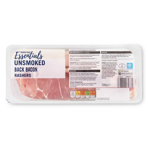 Unsmoked Back Bacon Rashers