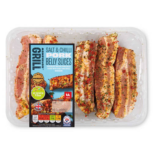 Ashfields Salt & Chilli Marinated Pork Belly Slices