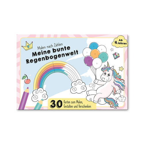 Vista frontale 1, Cartoline da colorare, Arcobaleno da colorare