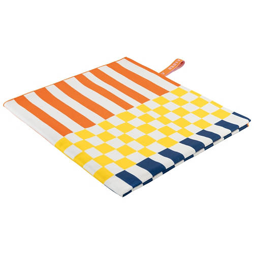 Vue de face 1, Linge de plage, motif géométrique, multicolore, 170 x 190 cm