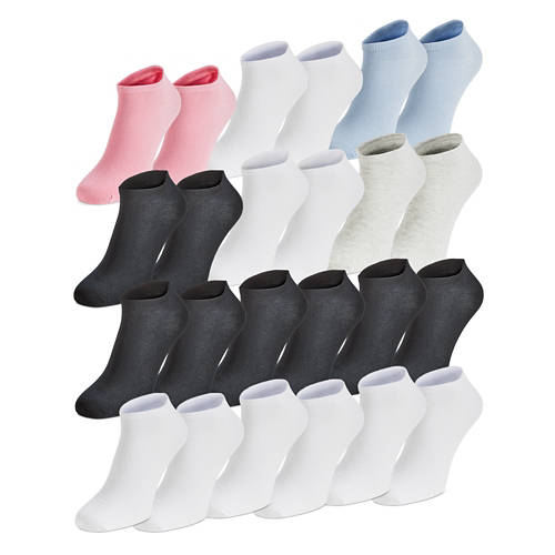 Groupe 1, Socquettes pour femmes ou hommes, 3 paires, blanc, 35/38