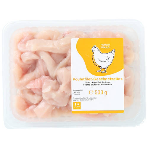 Vorderansicht 2, Pouletfilet-Geschnetzeltes