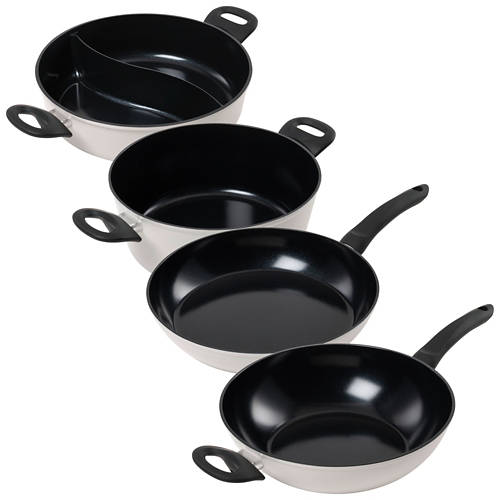 Gruppo 1, Padelle in ceramica, 28 cm, padella, color crema