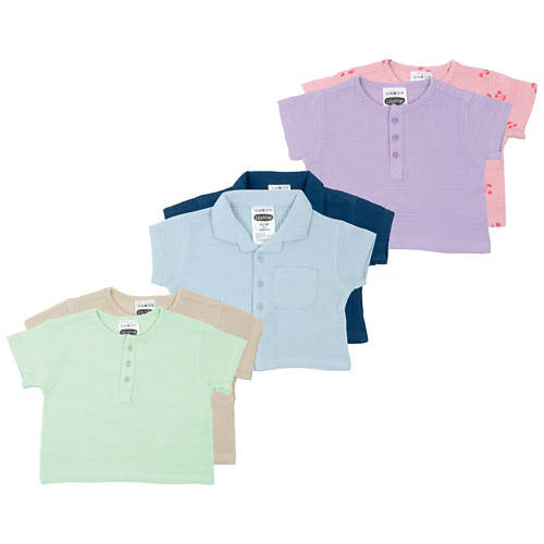Gruppo 1, Camicia in mussola per bebè, rosa/lilla, 62/68