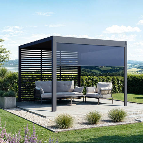 Lifestyle 1, Pergola aus Stahl 300 x 300