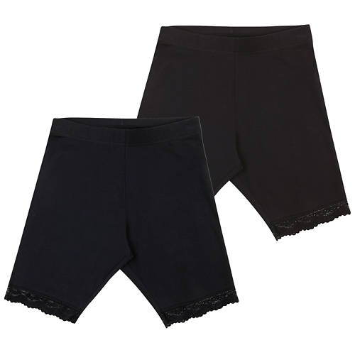 Vista frontale 1, Leggings da ciclista da donna, nero/nero, XL 48/50