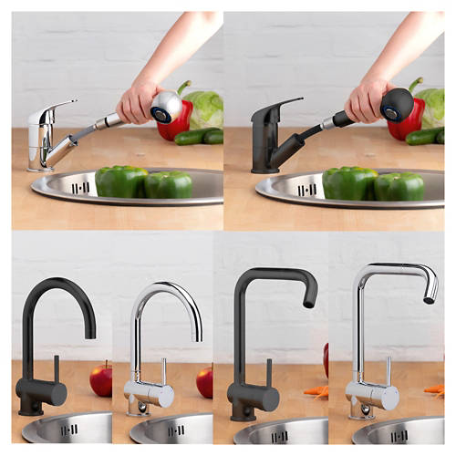 Gruppo 1, Rubinetto a leva per la cucina, cucina, nero