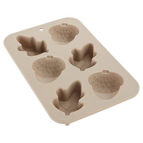Vorderansicht 1, Halloween Backsortiment, 6er-Set Herbstform, Beige