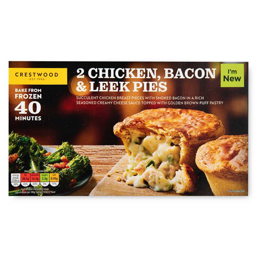 Chicken, Bacon & Leek Pies 2 Pack