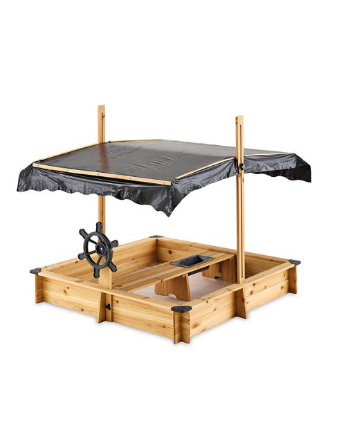 Details 1, Wooden Sandpit With Roof