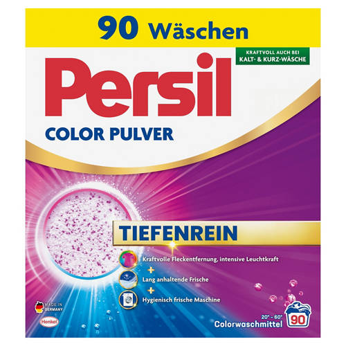 Vorderansicht 1, Discs, Pulver oder Gel, Color Pulver 90 WL